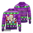 Black Clover Knitted Ugly Christmas Sweater Purple