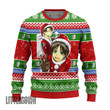 Attack On Titan Ugly Christmas Sweater Levi x Eren Custom Anime Knitted Sweatshirt