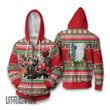 Attack On Titan Ugly Christmas Sweater Eren Yeager Custom Anime Knitted Sweatshirt