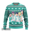 Haikyuu Ugly Christmas Sweater Aoba Johsai High Custom Knitted Sweatshirt