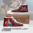 Gol D. Roger High Top Shoes Custom 1Piece Anime Canvas Sneakers - LittleOwh - 1