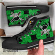 Zoro Jolly Roger High Top Canvas Shoes 1Piece Anime Mixed Manga Style - LittleOwh - 2