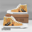 Zenitsu KNY Anime Custom All Star High Top Sneakers Pattern Canvas Shoes - LittleOwh - 1