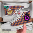 Caesar Anthonio Zeppeli High Top Canvas Shoes Custom JoJo's Bizarre Adventure Anime Sneakers - LittleOwh - 4
