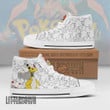 Ampharos High Top Canvas Shoes Custom Pokemon Anime Sneakers - LittleOwh - 1