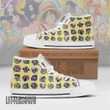 1Piece High Top Canvas Shoes Custom Cute Chibi Face Anime Sneakers - LittleOwh - 1