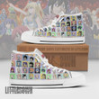 Fairy Tail High Top Canvas Shoes Custom Cute Chibi Face Style Anime Sneakers - LittleOwh - 1