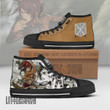 Sasha Braus High Top Canvas Shoes Custom Attack on Titan Anime Mixed Manga - LittleOwh - 2