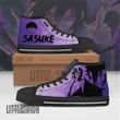 Sasuke Nrt Anime Custom All Star High Top Sneakers Canvas Shoes - LittleOwh - 2