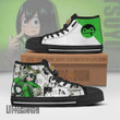 Tsuyu Asui High Top Canvas Shoes Custom My Hero Academia Anime Mixed Manga Style - LittleOwh - 2
