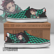 Tanjiro Kamado Custom KNYs Shoes Anime Sneakers Classic Slip On - LittleOwh - 1