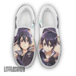 Sword Art Online Kirito Shoes Custom Anime Classic Slip-On Sneakers - LittleOwh - 1