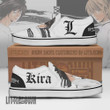 L x Kira Classic Slip-On Custom Death Note Anime Shoes - LittleOwh - 2