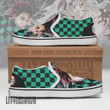 KNY Tanjiro vs Muzan Shoes Custom Anime Classic Slip-On Sneakers - LittleOwh - 3