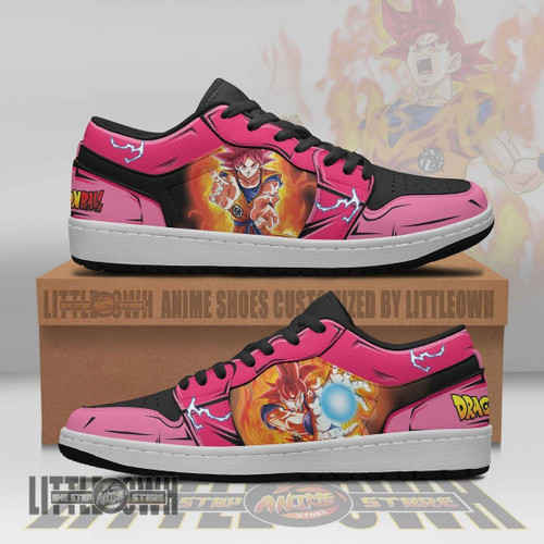 Son Goku JD Low Top Sneakers Custom Super Saiyan God Dragon Ball Anime Shoes