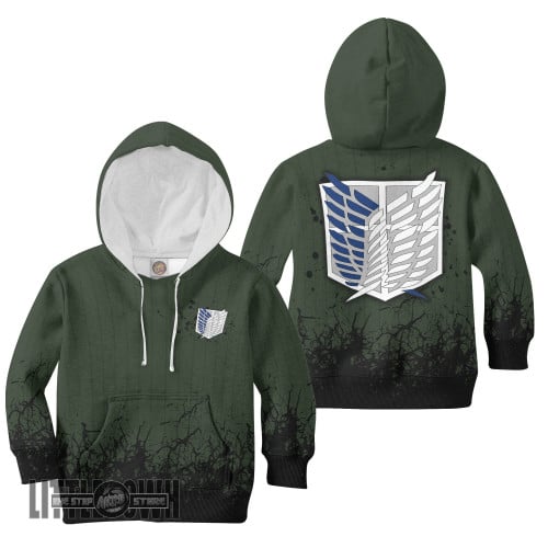 Attack On Titan Survey Corps Anime Kids Hoodie and Sweater