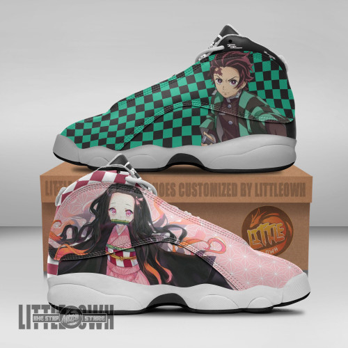 Tanjiro x Nezuko Shoes Custom KNY Anime JD13 Sneakers