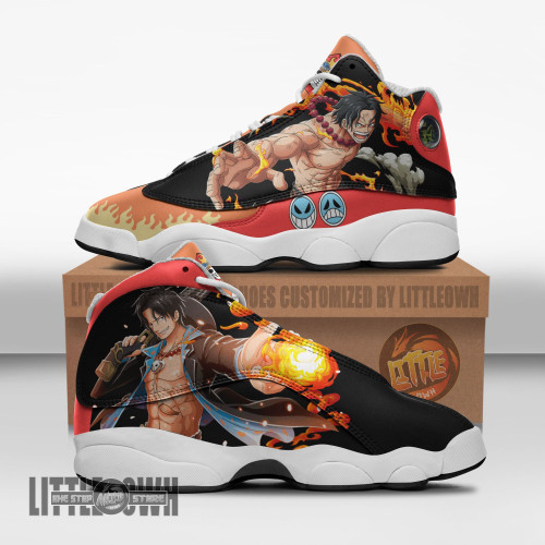 Portgas D Ace Shoes Custom One Piece Anime JD13 Sneakers