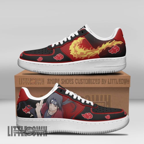Naruto Itachi Akatsuki Anime Sneakers Custom Fire Style Jutsu Anime Shoes