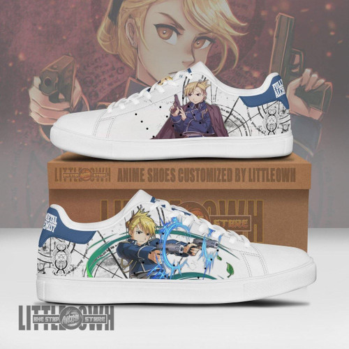 Fullmetal Alchemist Riza Hawkeye Skateboard Shoes Custom Anime Sneakers