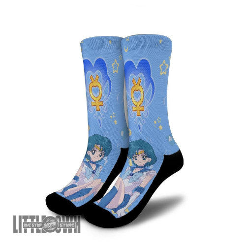 Sailor Mercury Sailor Moon Anime Cosplay Custom Socks