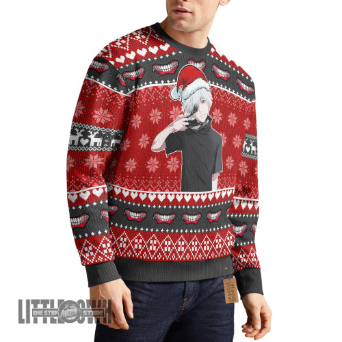 Tokyo Ghoul Knitted Sweatshirt Kaneki Ken Custom Ugly Sweater Anime Christmas Gift