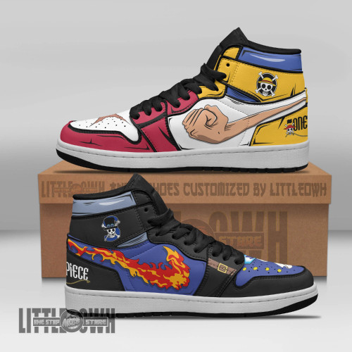 Luffy x Sabo Anime Shoes Custom One Piece Boot Sneakers