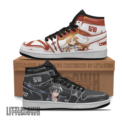 Asuna x Kirito Shoes Custom Sword Art Online Anime Boot Sneakers
