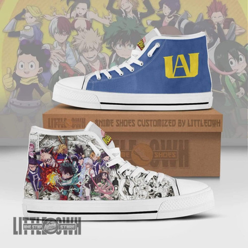 Class 1-A High Top Canvas Shoes Custom My Hero Academia Anime Mixed Manga Style