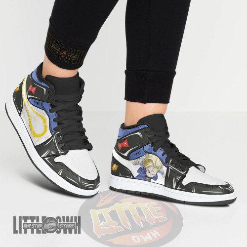 Android 18 Anime Kid Shoes Dragon Ball Custom Boot Sneakers