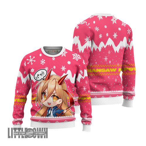 Chainsaw Man Power  Anime Christmas Ugly Sweater Anime Xmas Gift Ideas 2023