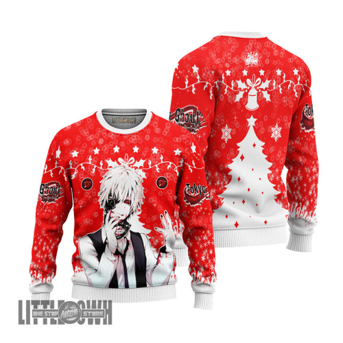 Tokyo Ghoul Ken Kaneki  Anime Christmas Ugly Sweater Anime Xmas Gift Ideas 2023