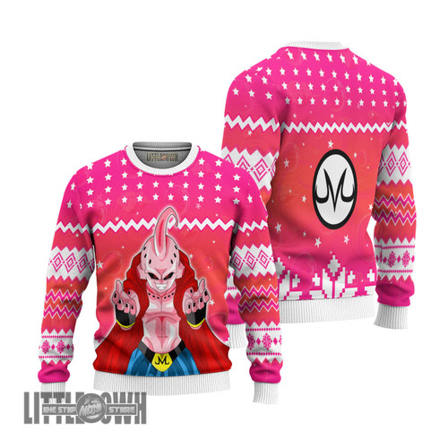 Dragon Ball Majin Buu Anime Christmas Ugly Sweater Anime Xmas Gift Ideas 2023