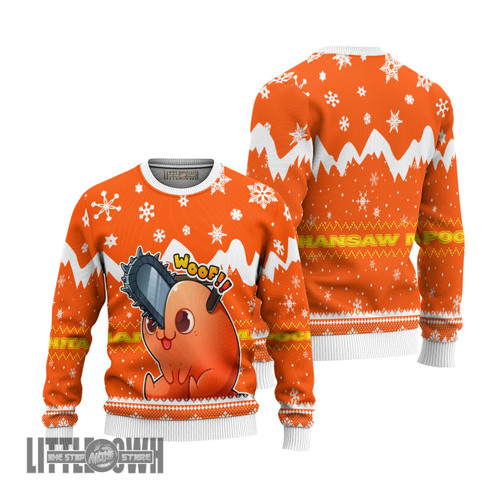 Chainsaw Man Pochita Anime Christmas Ugly Sweater Anime Xmas Gift Ideas 2023