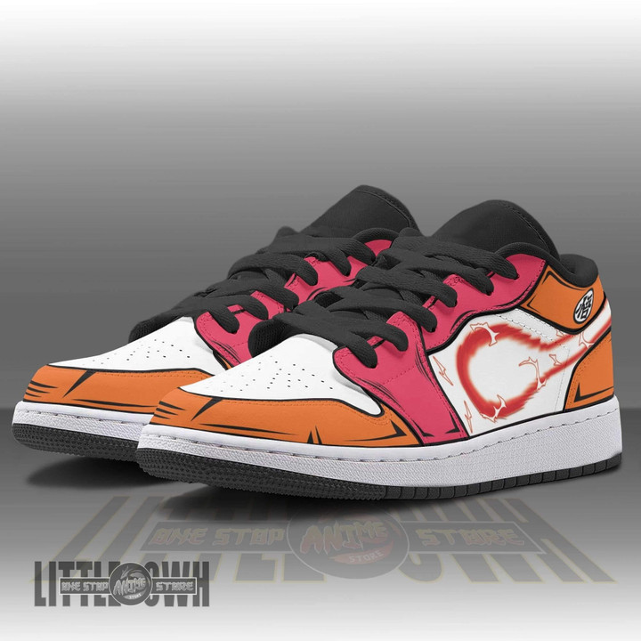Son Goku Super Saiyan God JD Low Top Sneakers Custom Dragon Ball Anime Shoes - LittleOwh - 2