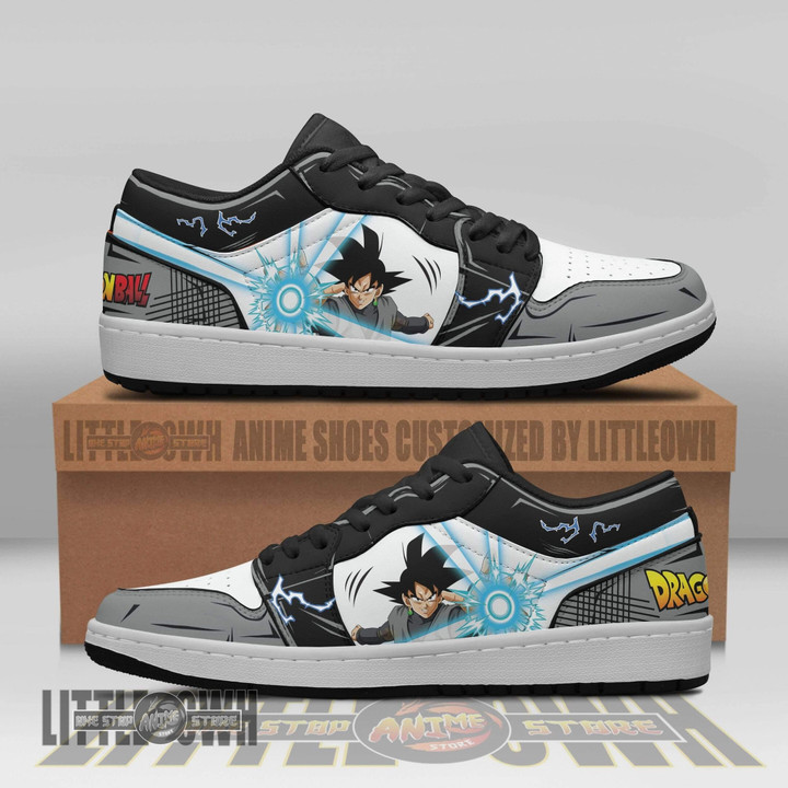 Black Goku JD Low Sneakers Custom Dragon Ball Anime Shoes - LittleOwh - 1