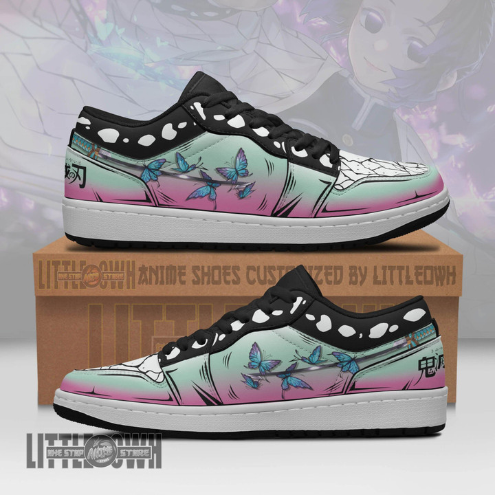 Kochou Shinobu Shoes Demon Slayer Custom Anime Low Sneakers - LittleOwh - 1