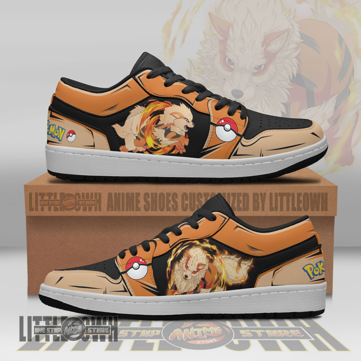 Arcanine Pokemon Anime Shoes Custom JD Low Sneakers - LittleOwh - 1