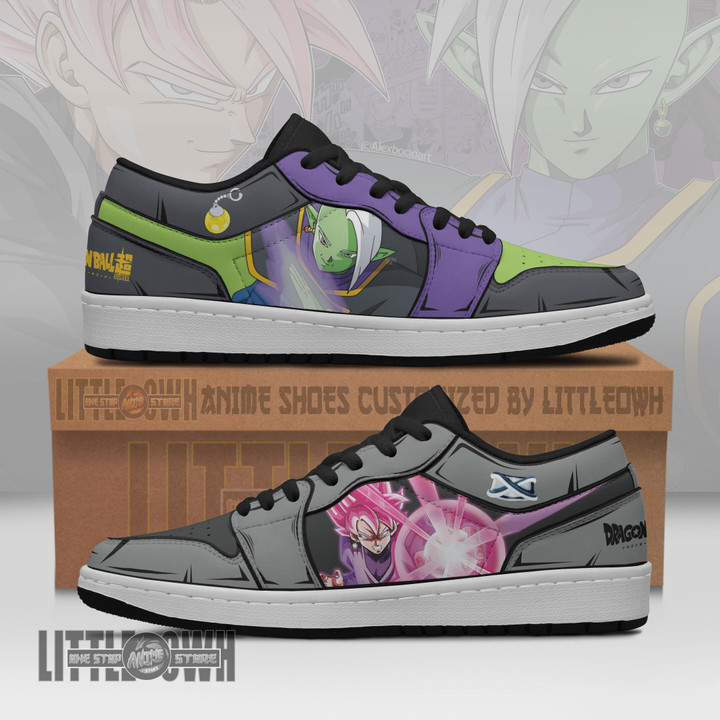 Zamasu x Black Goku Shoes Custom Dragon Ball Anime JD Low Sneakers - LittleOwh - 1