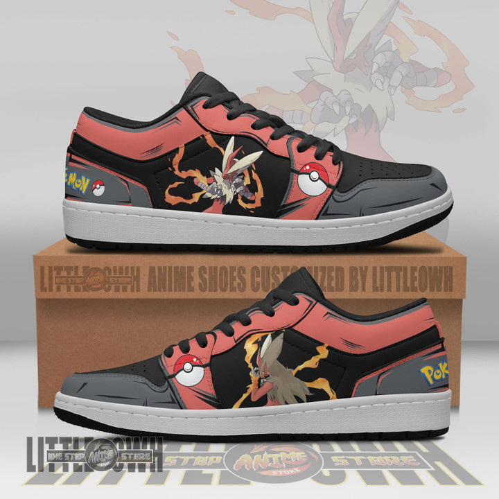 Blaziken Pokemon Anime Shoes Custom JD Low Sneakers - LittleOwh - 1