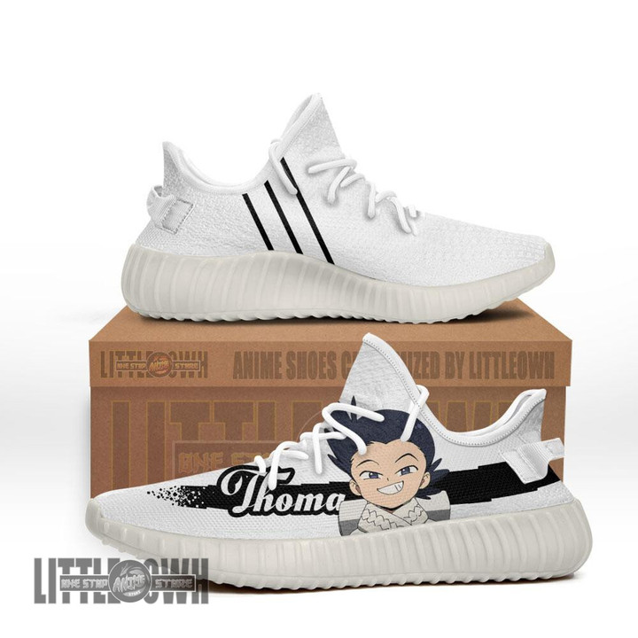 Thoma Shoes Custom Promised Neverland Anime YZ Boost Sneakers - LittleOwh - 1