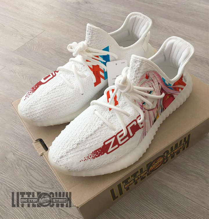 Zero Two Shoes Custom Darling In The Franxx Anime YZ Boost Sneakers - LittleOwh - 4