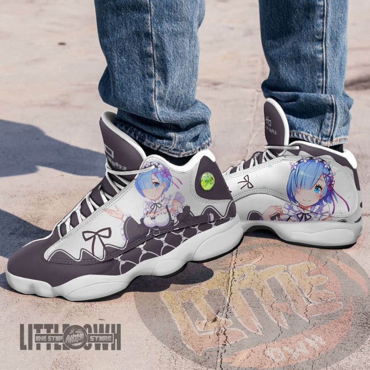 Rem Shoes Custom Re Zero Anime JD13 Sneakers - LittleOwh - 4