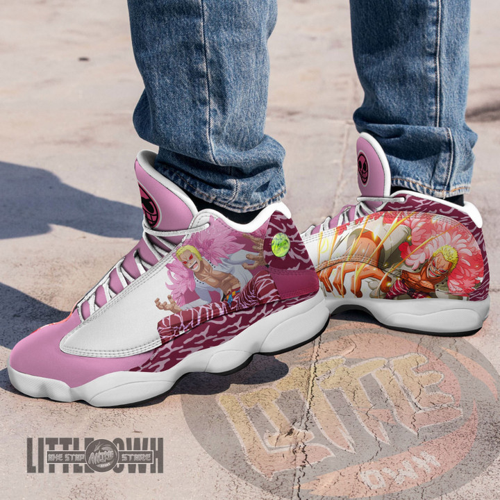 Donquixote Doflamingo Shoes Custom 1Piece Anime JD13 Sneakers - LittleOwh - 4