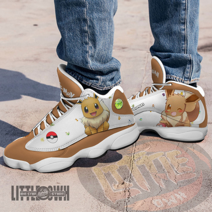 Eevee Shoes Custom Pokemon Anime JD13 Sneakers - LittleOwh - 4