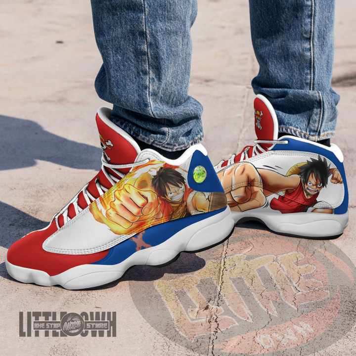 Monkey D Luffy Shoes Custom 1Piece Anime JD13 Sneakers - LittleOwh - 4