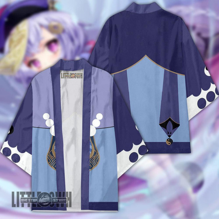 Qiqi Kimono Cardigans Custom Genshin Impact Anime Cloak Cosplay Costume - LittleOwh - 1