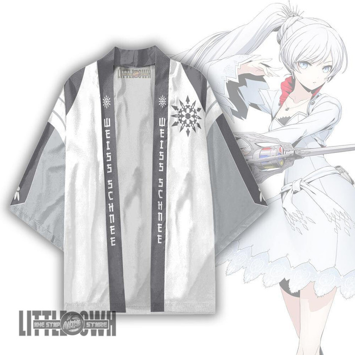 Weiss Schnee Kimono Cardigans Custom RWBY Anime Cloak Cosplay Costume - LittleOwh - 1