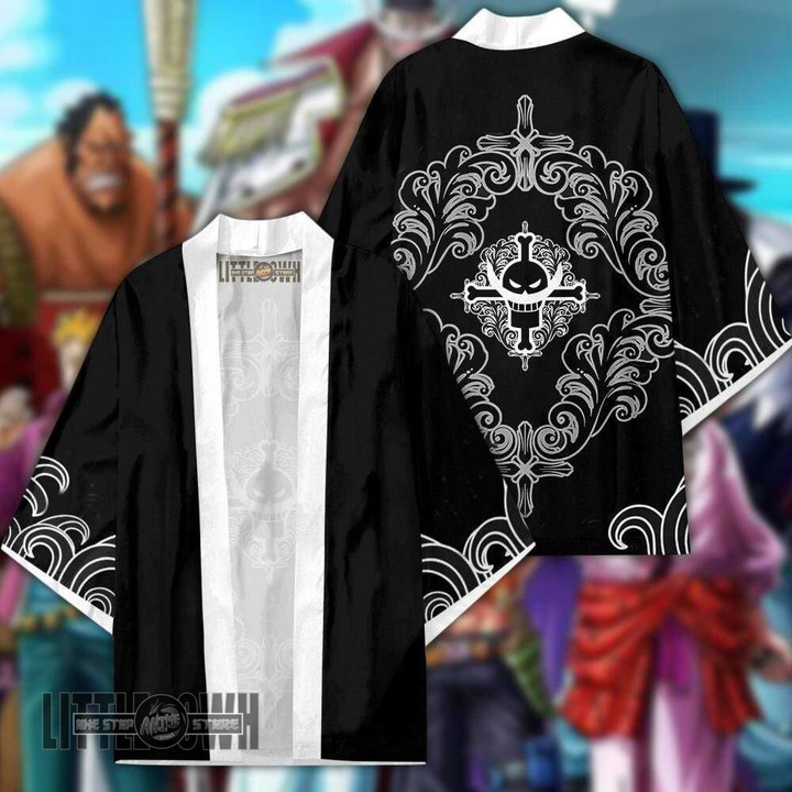 Whitebeard Pirates 1Piece Cloak Anime Robe Kimono Cardigans Unisex Outfits - LittleOwh - 1
