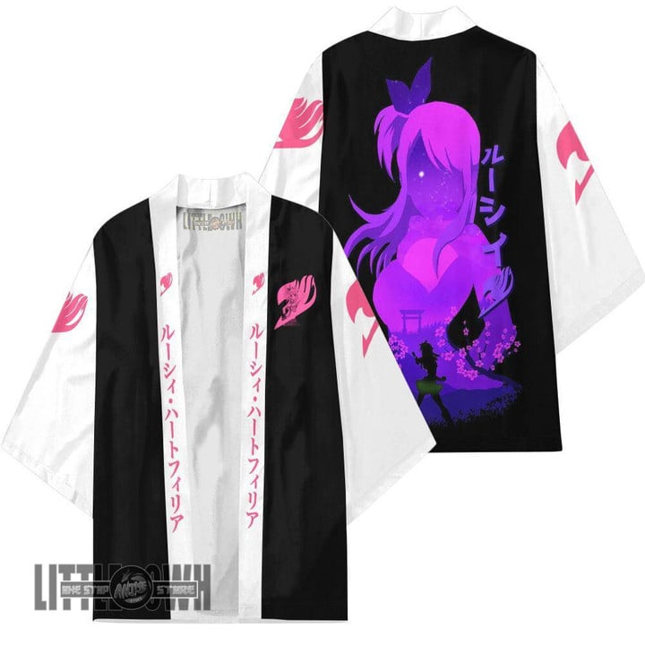 Lucy Heartfilia Kimono Cardigans Custom Fairy Tail Anime Cloak Cosplay Costume - LittleOwh - 1